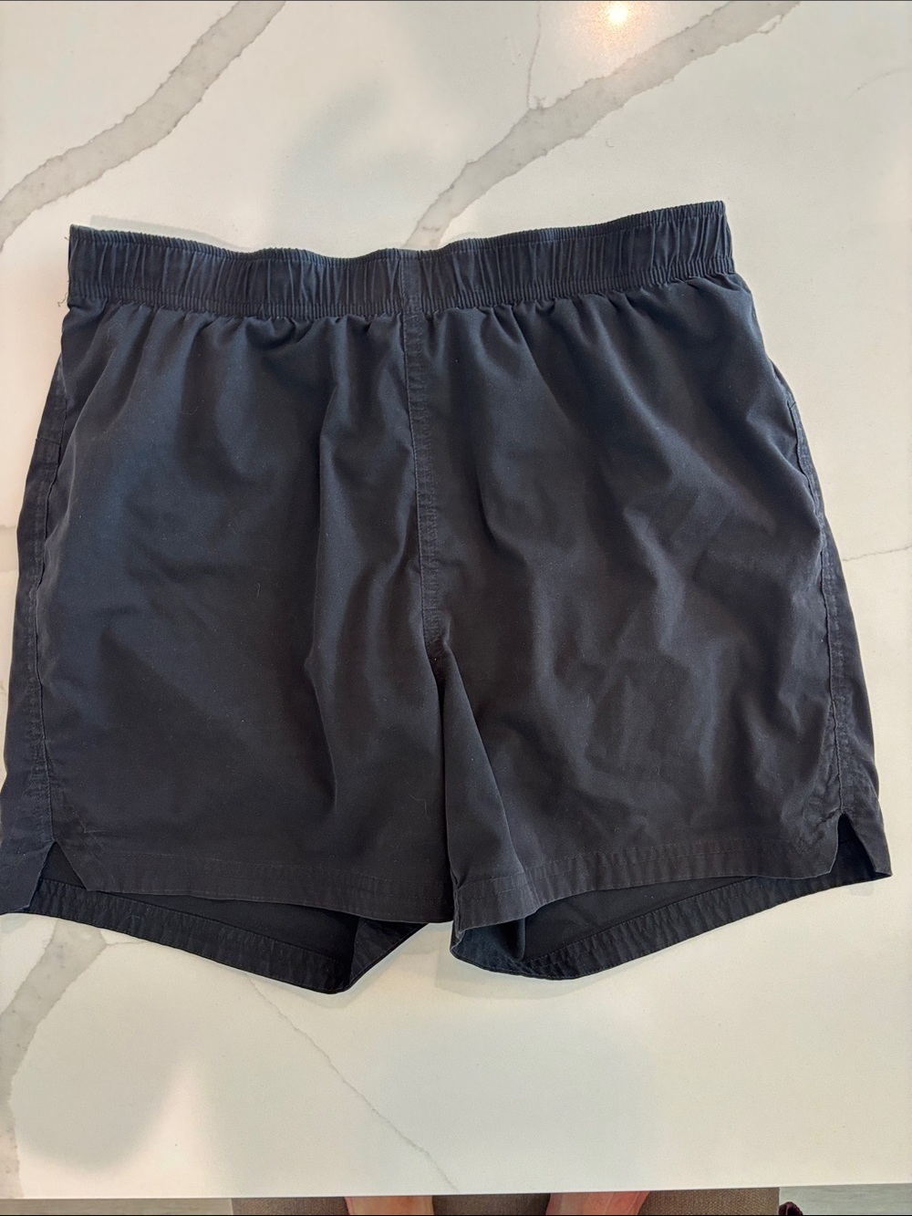 Men's Black Athletic Pull-On Shorts